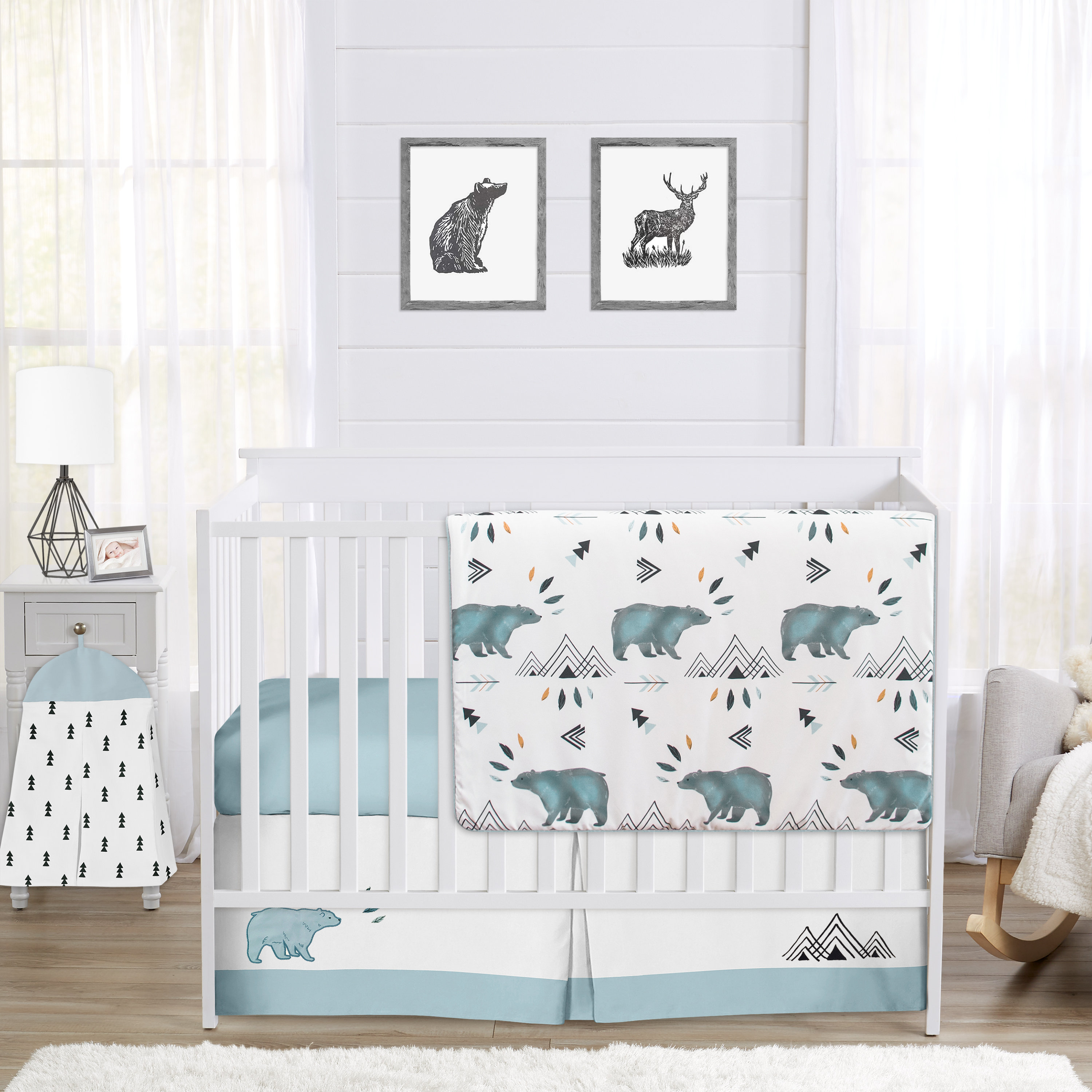 Sweet Jojo Designs Bear Mountain 4 Piece Crib Bedding Set Reviews Wayfair